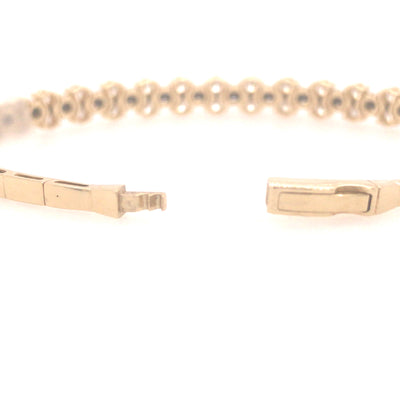 14K Flexible Diamond Bangle Yellow Gold