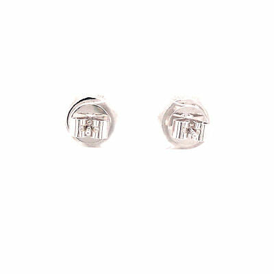 18K Diamond Cluster Earrings White Gold