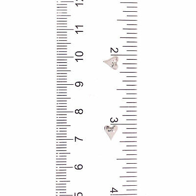 14K Diamond Pave Heart Shape Earring White Gold