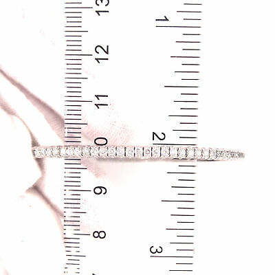 14K Diamond Flexible Bangle Bracelet White Gold