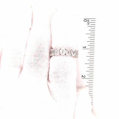 18K Multi Shape Diamond Cluster Band White Gold