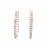 14K 2.78 Carat Diamond Flexible In/Out Hoop Earrings White Gold