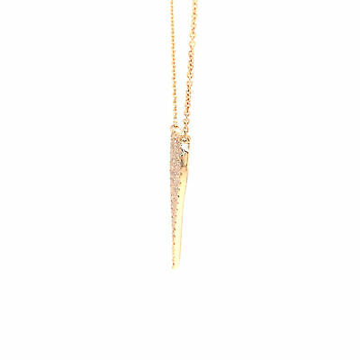 14K Diamond  Pave Heart Pendant Necklace Yellow Gold 0.38 ctw