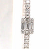 18K Diamond In/Out Hoop Station Earrings White Gold