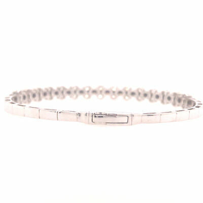 14K Flexible Diamond Bangle White Gold
