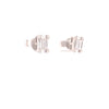 18K Baguette Diamond Cluster Earring White Gold