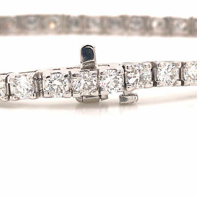 14K Diamond 6.28 Carat Tennis Bracelet White Gold