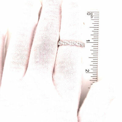 14K Diamond Twist Band White Gold