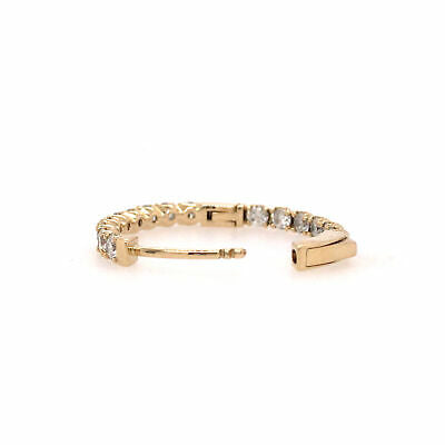 14K 1.91 Carat Diamond Oval In/Out Hoop Earrings Yellow Gold