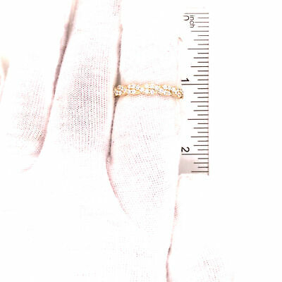 14K Diamond Twist Band Yellow Gold