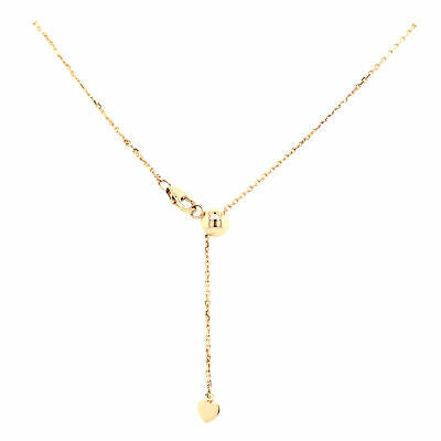 14K Diamond Tennis Adjustable Necklace Yellow Gold