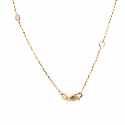 14K Diamond By The Yard Necklace Yellow Gold