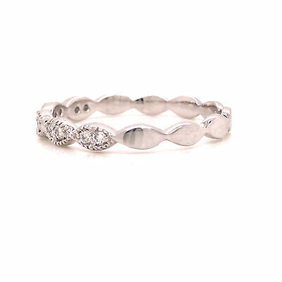 14K Diamond Marquise Shape Cluster Band White Gold
