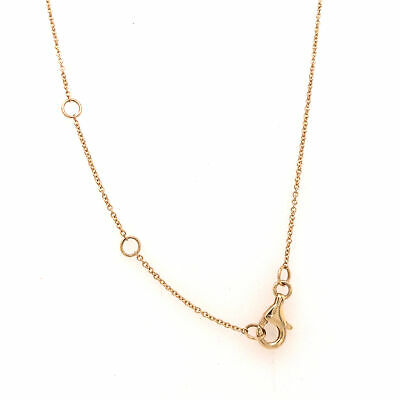 14K Pave Circle Disc Pendant Necklace Yellow Gold 0.29ctw
