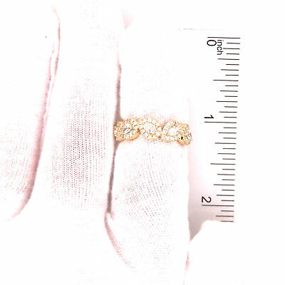 14K Five-Pear Shape Halo Band Yellow Gold