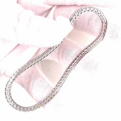 18K Diamond Flexible Stretchable Bangle White Gold