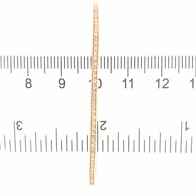 14K Diamond Channel Set Thin Bangle Yellow Gold