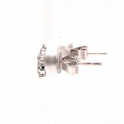 14K Diamond Pave Star Stud Earring White Gold
