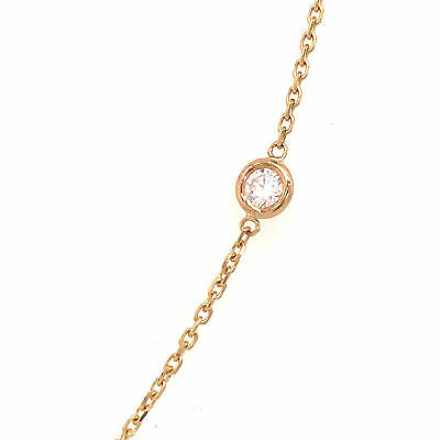 14K Diamond By The Yard Necklace Yellow Gold