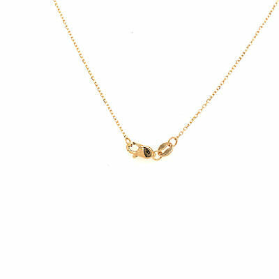 18K Diamond Circle Pendant Necklace Yellow Gold