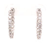 14K 1.0 Carat Diamond In/Out Hoop Earrings White Gold