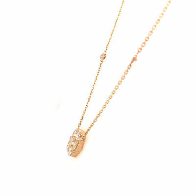 14K Diamond Flower Cluster Diamond By The Yard Necklace Yellow Gold