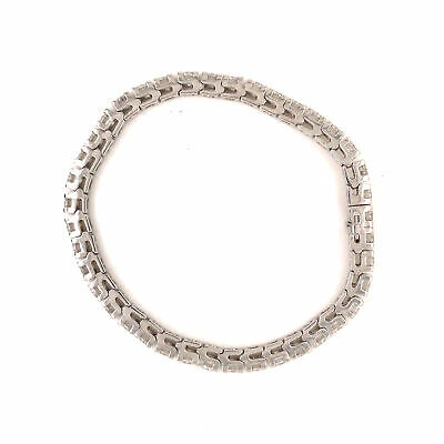 14K 10.53 Carat Diamond Line Bracelet White Gold