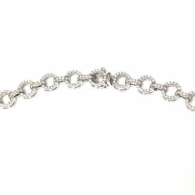 18K Diamond Cluster Y Drop Necklace White Gold