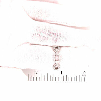 14K Diamond Link Band White Gold