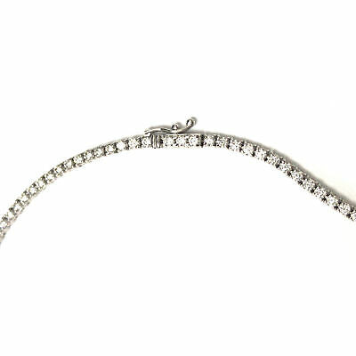 14K Diamond Tennis Necklace White Gold