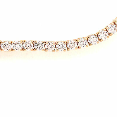 14K Diamond Tennis Adjustable Necklace Yellow Gold