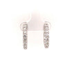 14K 2.0 Carat Diamond In/Out Hoop Earrings in White Gold
