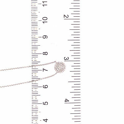 14K Diamond Pave Disc Circle Necklace White Gold 0.12ctw