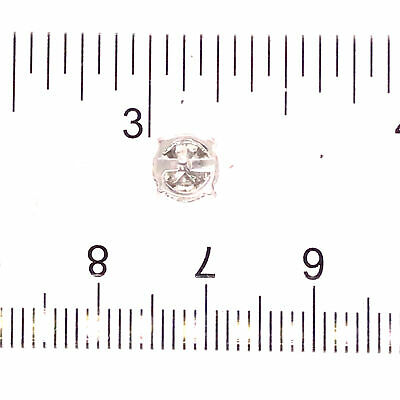 14K Pie Cut Diamond Stud Earrings White Gold