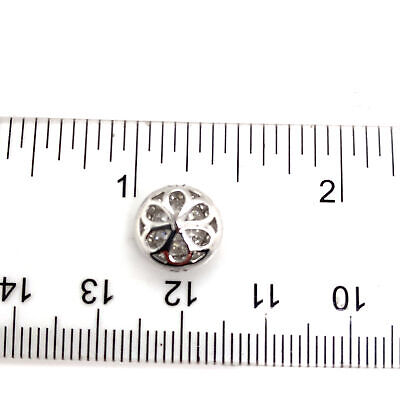 18K Diamond Cluster Stud Earrings White Gold