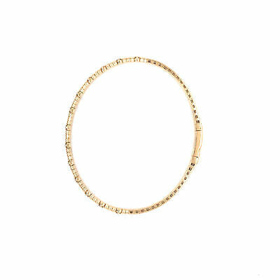 14K Diamond Flexible Bangle Yellow Gold