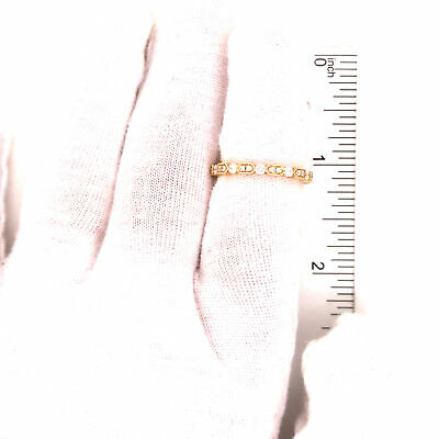 18K Diamond Miligrain Band Yellow Gold