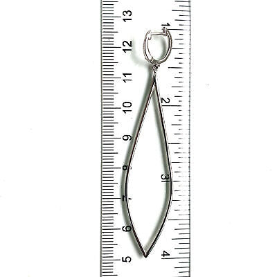 14K Diamond Long Hanging Earring White Gold