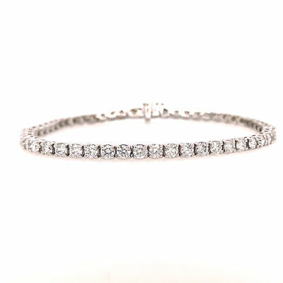 14K Diamond Tennis Bracelet White Gold