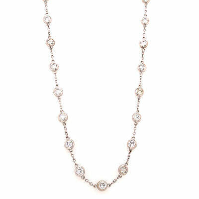 Platinum Diamond By The Yard Necklace