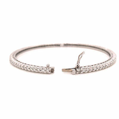 18K Diamond Bangle White Gold