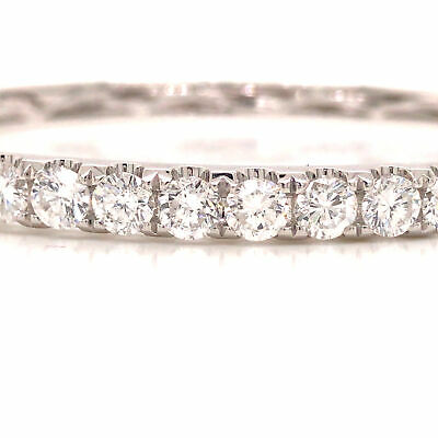 18K 5.0 Carat Diamond Bangle Bracelet White Gold