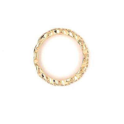 14K Diamond Twist Band Yellow Gold