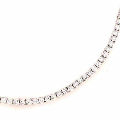 14K Diamond Tennis Adjustable Length Necklace White Gold