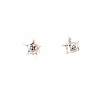 14K Diamond Pave Star Stud Earring White Gold