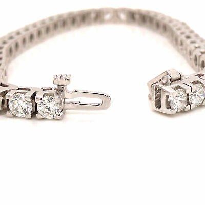 14K 10.53 Carat Diamond Line Bracelet White Gold