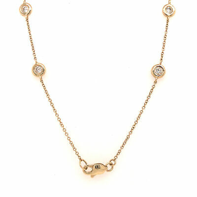 Diamond By The Yard Necklace in 14K Yellow Gold