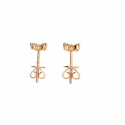 14K Diamond Butterfly Earrings Yellow Gold
