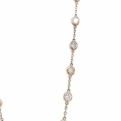 Platinum Diamond By The Yard Necklace