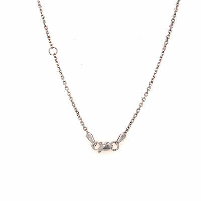 14K Diamond Flower Cluster Station Necklace White Gold